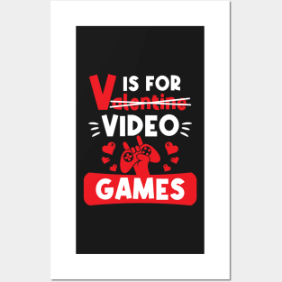 V Is For Video Game - Valentine Day Posters and Art